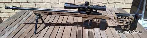 Howa 26 inch 6.5 Creedmoor in an FDE MDT ACC chassis. Has PWS brake, Manael barrel tuner and MDT bag rider, Elite vertical grip. Will come in a full length Tool