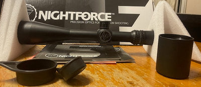 Nightforce nxs 8-32x56 with MLR reticle and moa turrets in excellent condition comes with original box bikini cover, sun shade and manuals. More photos on reque