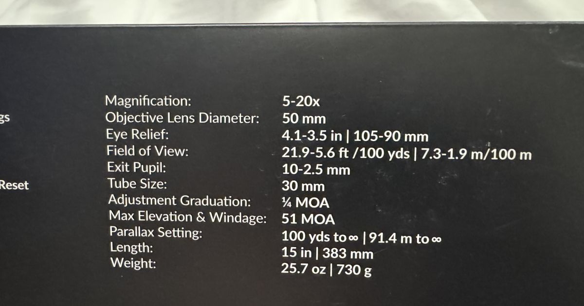 Vanguard scope