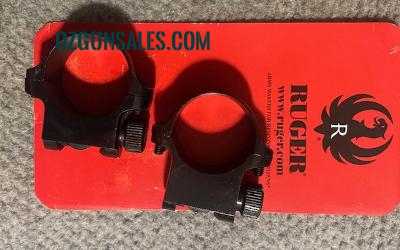 Ruger M77 Rifle 1" Gloss Blued Mounts 3/4