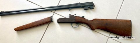 Fun to use, unusual twin-barrel 410 shotgun / 22LR rimfire. Has some surface rust, but in working order.