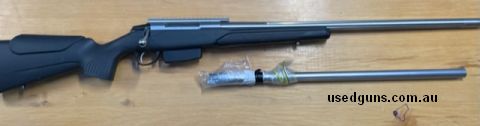 Tikka T3X varmint with 2 registered barrels. 1st is a maddco 26in fluted 1:12 twist 308W (approx 200 rounds) 2nd is original 243W tikka varmint barrel(approx 50