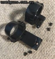EAW Mauser 2000 / 3000 model / Heym SR20 / 30 rifle QD pivot 26mm mounts. Quality German blued steel mounts. Phone 0429849007. If reply by email please forward 