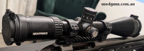 Very good condition Nightforce SHV 5-20x56 scope. Zeroset and MOAR reticle. First owner, just over a year old. Comes with flip up caps. Might even be considered