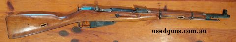 Mosin Nagant M44 Rifle converted to look like a M38 model. Originally a polish M44, the bayonet have been professionally removed and barrel reblued. Bore is dar