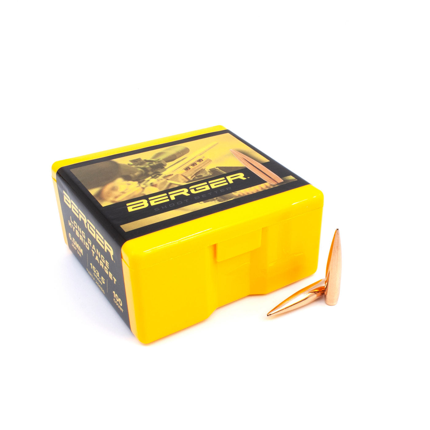 Berger 6.5 mm 153.5 Grain Long Range Hybrid Target Rifle Bullet 100pk