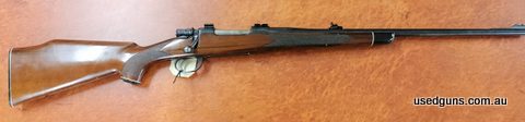 Used Interarms Mk X 22-250 rifle. Blued/ Timber. In good condition.