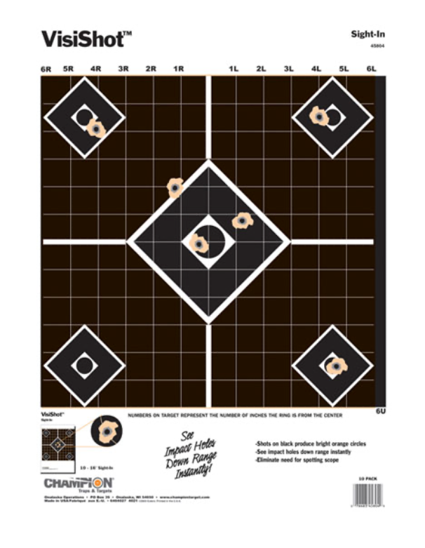 Champion Visishot Sight In Target Pack 10pc
