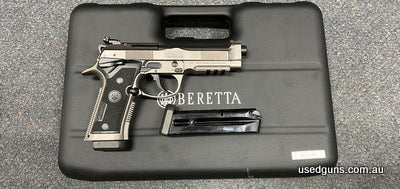 Excellent as new condition Beretta 92X Performance in 9mm. Has an underbarrel rail mount ready for attachments. Comes cased with 2 magazines.  $30 Post to your 