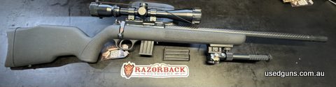 As new Webley & Scott Xocet Mk II, Tasco 3-9x40. Atlas style bipod with Picatinny mount. After market muzzle brake and two 10 round magazines