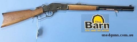 Winchester 1873 44-40. round blued 20 inch barrel. Has a tang sight installed as well as factory sights. Has a few marks near the sight but overall is in very g