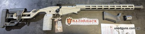 Great condition Ruger Precision in 22LR, Tactical grey cerakote. NSW compliant pinned stock, comes with two 10rd magazines and MDT vertical grip, comes with ori