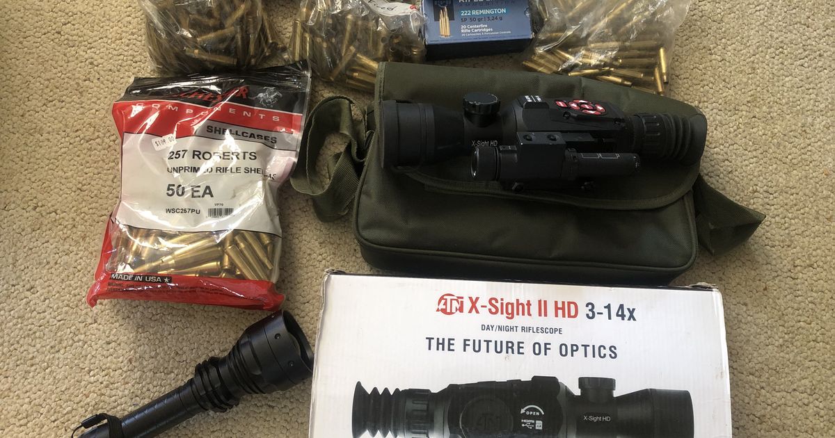 Brass Cases, dies, night vision etc