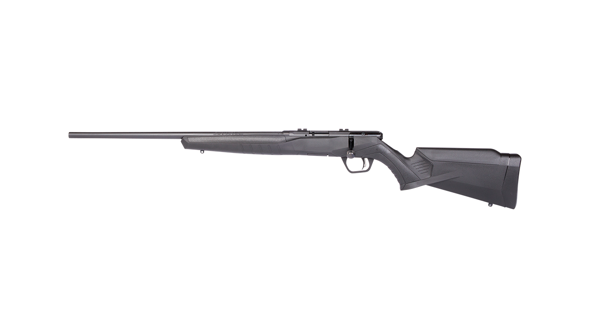 SAVAGE B22 F BLUED SYNTHETIC W/SIGHTS - LEFT HAND