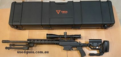 Tikka T3X TAC A1, bought used, fired it at the range on weekends, shot under 200 times, comes with 4.5-27x50 zerotech trace, UTG over bore bipod, AI style monop