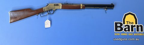 Henry HOO6 44 Mag in good condition. Bore is in excellent condition. Some cosmetic marks as seen in pics. Is an older tube mag fed model, not the side gate mode