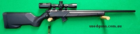 In just about extremely good condition, non threaded model. Comes with a 10 shot magazine & the Bushnell AR 22 scope & rings pictured. Postage charges extra.