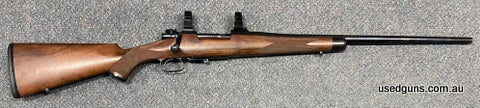 FN 98 Custom rifle in 30-06. Bolt and bore appear unfired and are in excellent condition. Stock is very good and has ebony fore-end. Trigger guard has slight su