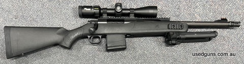 Mossburg MVP Scout 308 in excellent condition. Comes topped with a Sig Sauer Whiskey 3 3-9x40 scope in Leupold PRW2 steel rings and a Magpul Bi-pod. $65 Freight