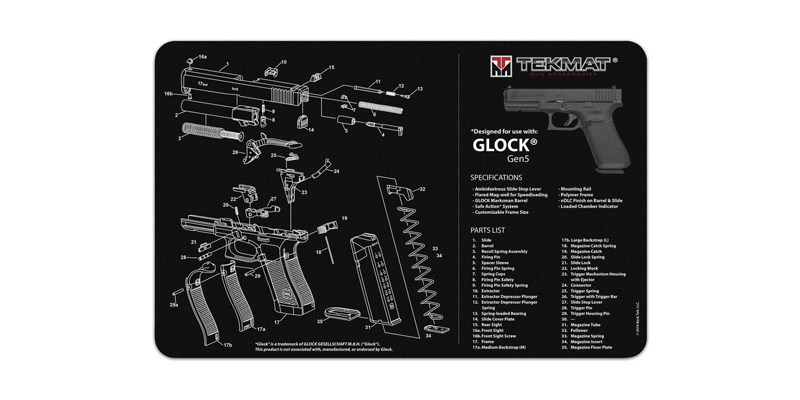 TEKMAT CLEANING MAT GLOCK G5 GEN 5
