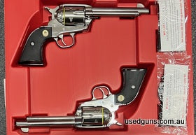 One set only. Barnd new and available now Ruger SASS Vaquero Set in 45 Long Colt. $30 freigth to your dealer Australia Wide (WA Perth Only $75). 2 month lay-by 