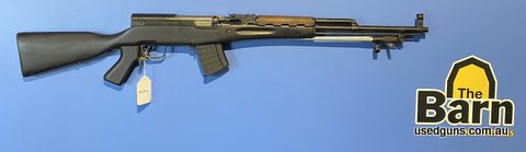 Norinco SKS/SKK 7.62x39. Painted timber stock. Has a bayonet and 10 round poly magazine. Comes with open sights. Is in good condition. Bore in very good conditi