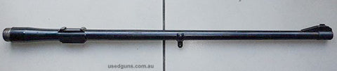 375 H&H Magnum barrel removed from a factory rifle to re-barrel to .404 Jeffery. The bore is very good and would rate at least 9/10. Externally, the barrel woul