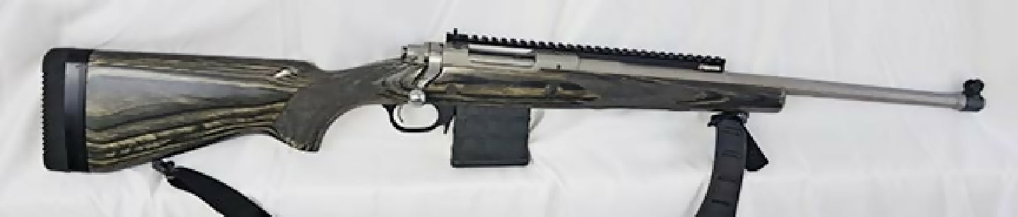 Ruger Gunsight Scout in .308 Winchester. This rifle has seen a modest amount of use and is in very good condition. There are a couple of minor marks on the wood