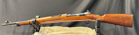 This is an excellent full numbers matching classic 1942 Husqvarna M38 Swedish Mauser rifle chambered in 6.5x55 Swede. It features a 23.1-inch barrel, 5-round ca