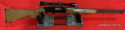Good Winchester 22 semi automatic rifle works fine with standard Ammo. Good farm gun or one for the collection on your collector license or welded it up in diff