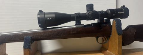 cz 457 left handed with stainless ibi barrel action has been bedded and trigger kit accura scope 4.5 -27 x50 ffp price includes postage and transfer