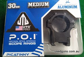 UTG Pro POI rings, US made very high quality fits true Pic rails not Weaver narrow slots, brand new in box unopened, price includes postage to capital cities no