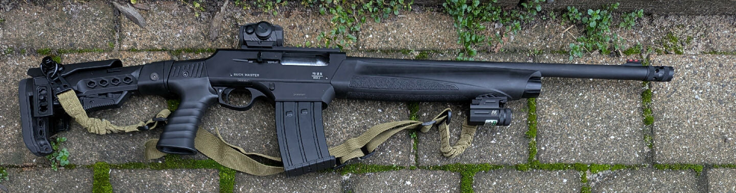 $1550 12g buckmaster mag fed 20inch (I have won many ipsc comps with it - round count 500x) push button shotgun