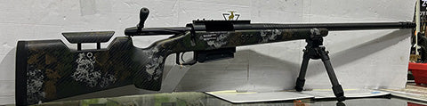 Hardy Hybrid Switch Barrel model, Forest Camo, adjustable stock, bipod, muzzle brake, detachable magazine. Take down case.