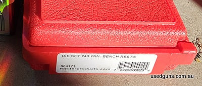 Forster FL die and seater die plus case, all band new $150 posted