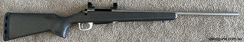 Scope not pictured. Come Professionally bedded in a NZ composites carbon fiber stock. Has Titanium action bolts. Atlasworx bottle metal. Titanium recoil lug. Cu