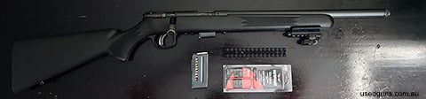 Savage 93 FV-SR 16‚Äö√Ñ√π 1/28 threaded heavy barrel. Comes with one 5 and one 10 round box magazine, Warne maxima two piece steel bases, and original factory p