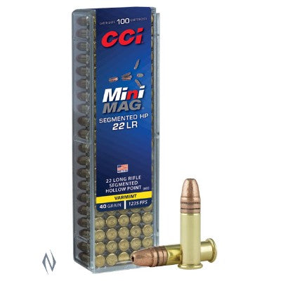 CCI 22LR MINI MAG 40GR Segmented HP 100 PK C36CC