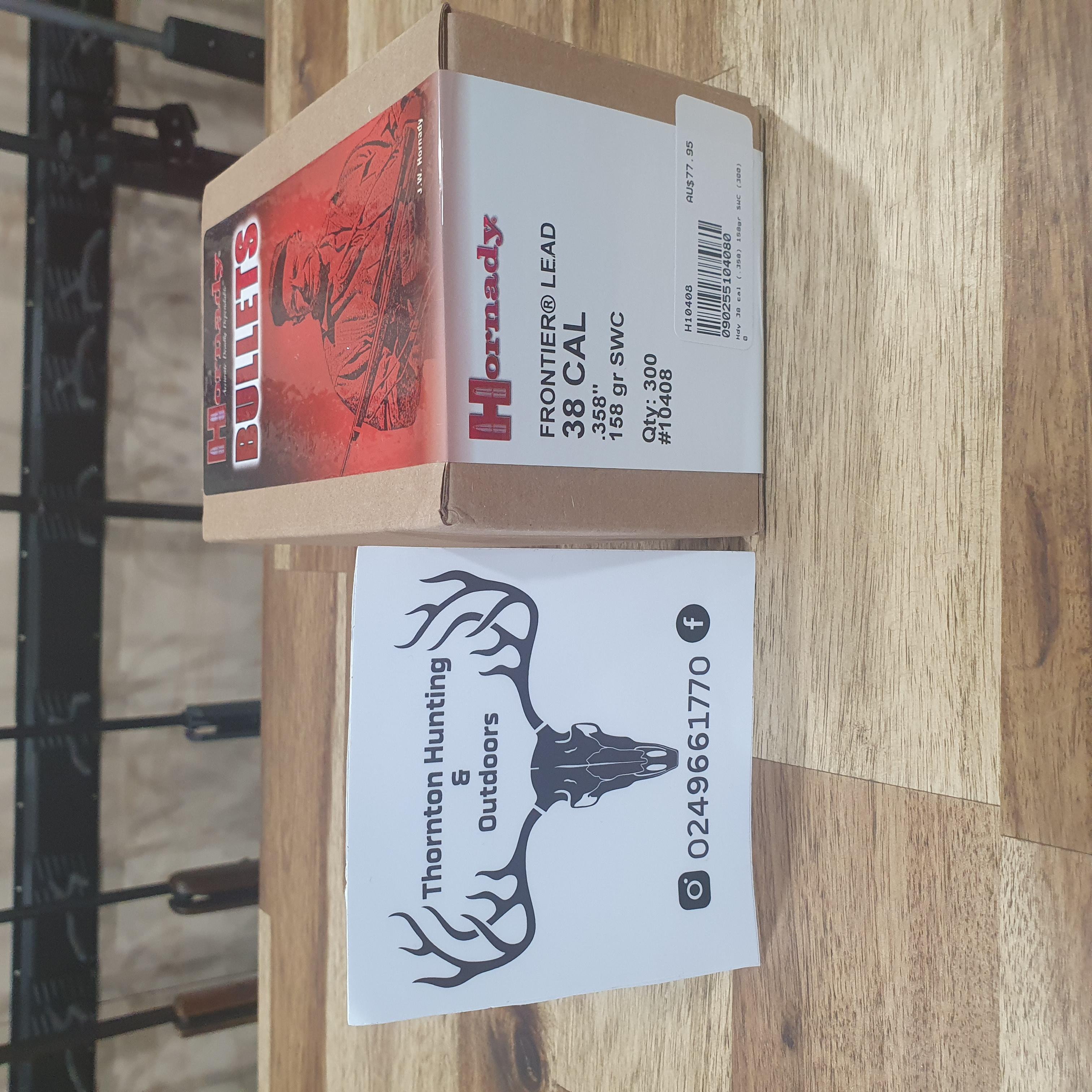 Hornady Frontier Lead 38 Cal (358") 158g SWC 300 Pack