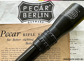 Pecar 4-10x45.1 inch tube, #3 reticle. Nice to look at, and nice to look through. VG condition, no nasty ring marks or damage. Price plus post