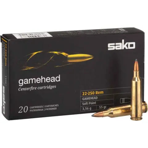 Sako 22-250 Rem 55gr Gamehead 20pk