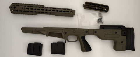 Accuracy International AX chassis is very low use. Also included is a new genuine AI 5 shot magazine x 2 not a clone