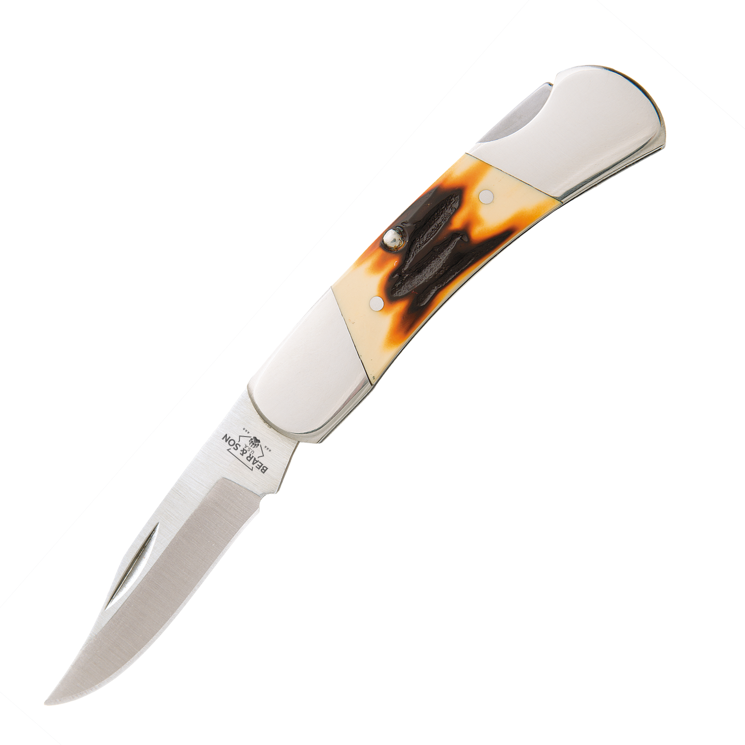 BEAR & SON 3" STAG CLIP-POINT KNIFE