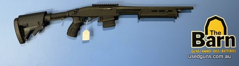 Remington 7615 223. Has a fab defensive adaptor + ATI buttstock. Has a magpul MOE foregrip. Has a pic rail + comes with a 10rnd magpul magazine.