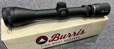 In stock for immediate delivery. 3 only. Hard to get Burris Handgun scope in 3-12x32 with Balistic Plex reticle and adjustable objective down to 25yards. Burris
