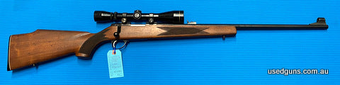 Excellent condition Sako 491 in 222 Rem. Mounted is a Leupold VX-IIc 3-9X. Sports a 24 inch barrel with express sights. Woodwork in excellent condition. Clean c