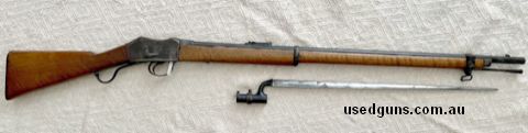 Martini Henry 577-450 rifle in good condition with bayonet, ideal for the collector or shooter. Can provide more photos. Can arrange transfer to a dealer if req