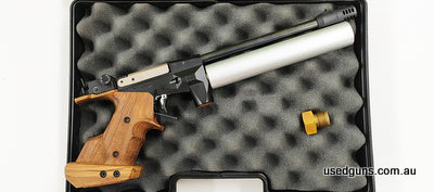 Feinwerkbau P30 air pistol, fully serviced by a skilled gunsmith at Hermann's Sporting Guns. This top-of-the-line air pistol has been equipped with a brand new 