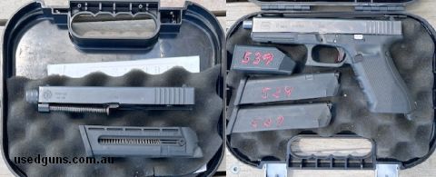 Glock 17  9mm semi auto, 2 magazines, ZEV trigger, cased Tacsol 22mm conversion kit with 1 magazine