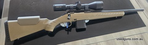 Ruger american ranch in 300 Blackout, 10 round AR magazine model. Fired approx 100 rounds. Not being used so time to move it on. Has had trigger lightened to 1.